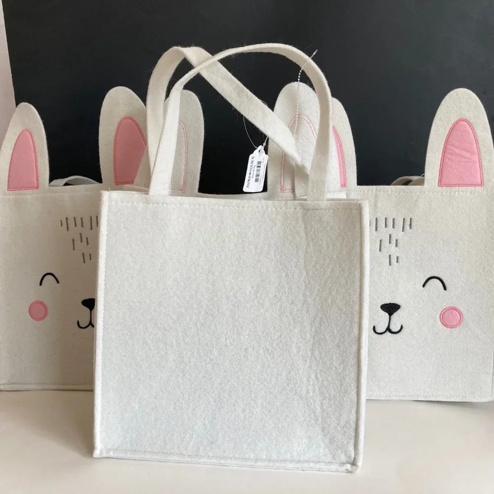 Paper Source Bunny Felt CRAFT Tote Bag, 10